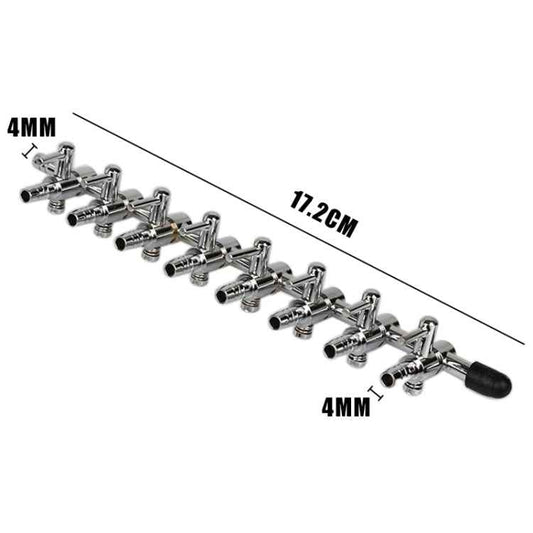 Fish Tank Oxygen Pipe Stainless Steel Distributor Oxygen Regulating Valve, Specification: Eight Heads