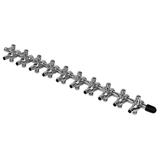 Fish Tank Oxygen Pipe Stainless Steel Distributor Oxygen Regulating Valve, Specification: Ten Heads