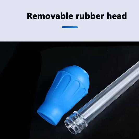 Small Fish Tank Water Change Suction Pooper Manual Mini Suction Tube(Blue)