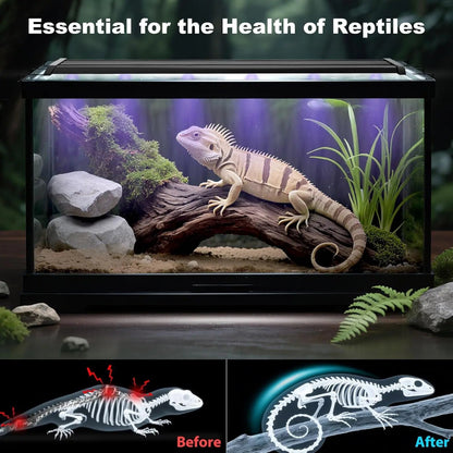 UVB Reptile Light 28.5” 18W | LED Light with Auto-Modes & Timer