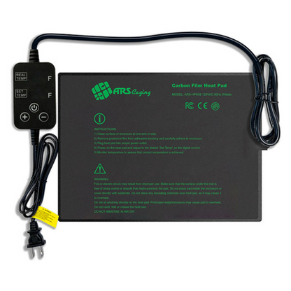 Under Tank Carbon Film Heat Mat with Inline Digital Thermostat