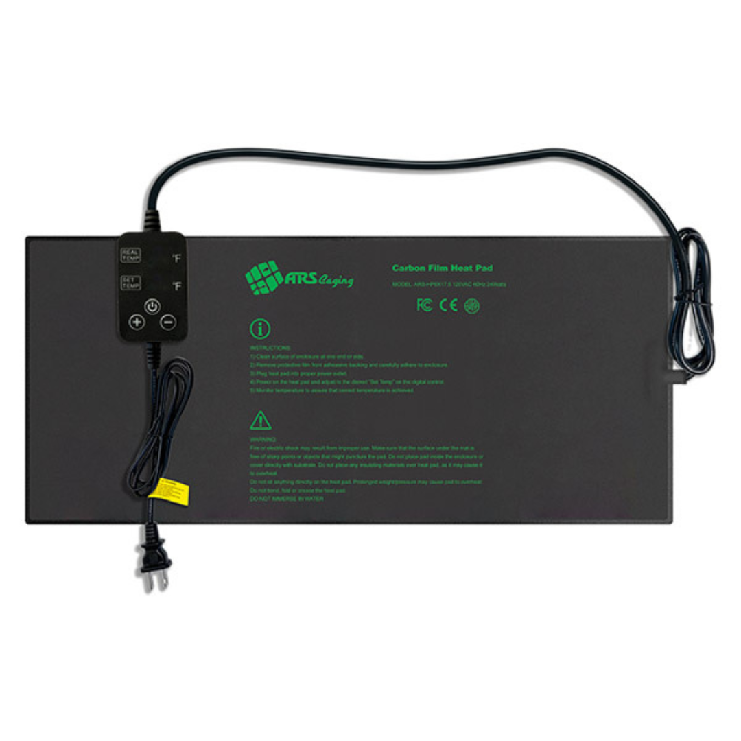 Under Tank Carbon Film Heat Mat with Inline Digital Thermostat - Scholarly Exotics LLC