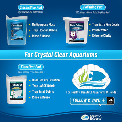 Aquarium Clarity Pro Bundle – Cloudy Water & Debris Removal with Filter Pads