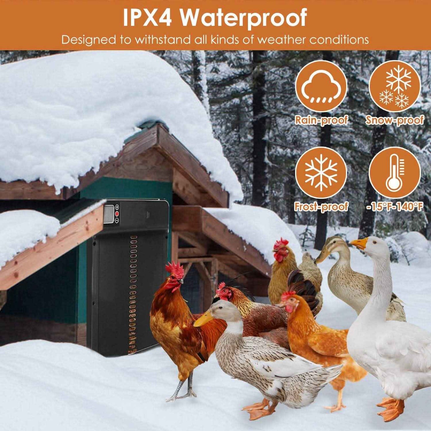 Automatic Chicken Coop Door with Timer Setting