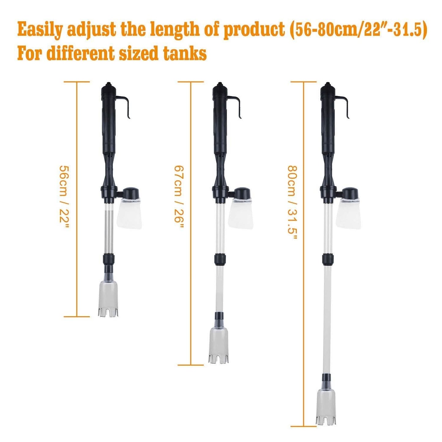 Battery-Operated Aquarium Vacuum Gravel Cleaner - Scholarly Exotics LLC