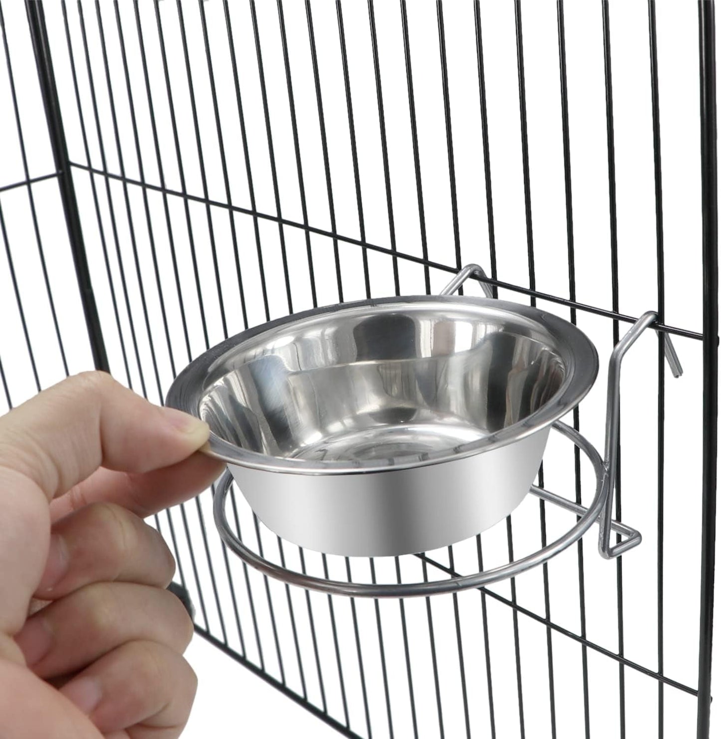 Pet Bowl Stainless Steel Hanging Food Water Bowls