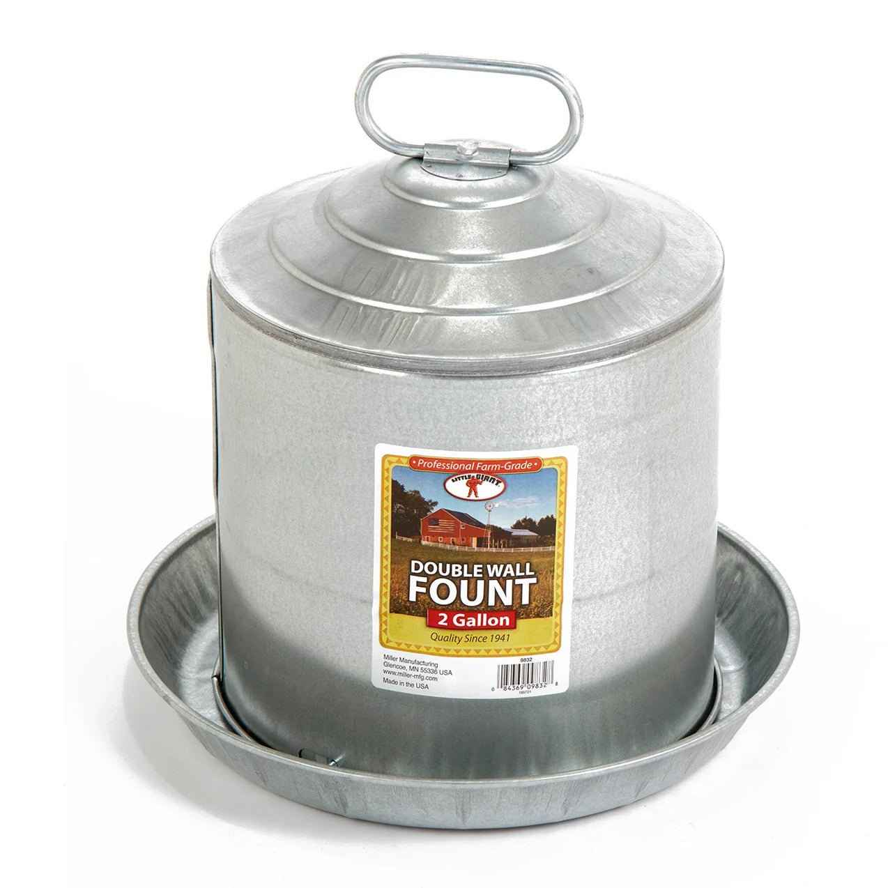 Little Giant Double Wall Fountain Poultry & Chicken Waterer